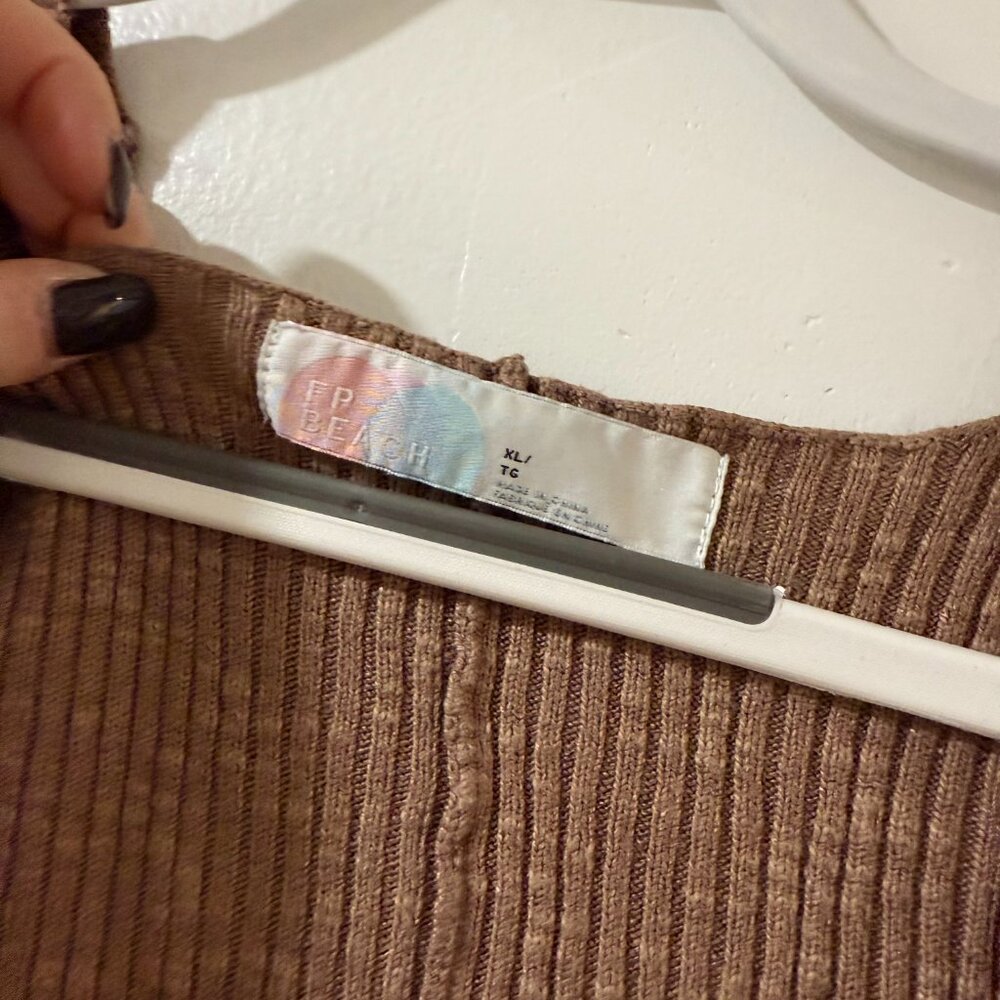 ✨ Free People Jaclyn Sweater Set – Raw Umber (2-Piece Knit Lounge Set) ✨ - Picture 6 of 10